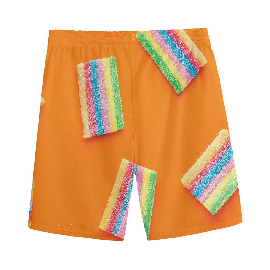 Colorful Gummy Print Men's Sports Shorts