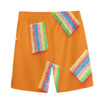 Colorful Gummy Print Men's Sports Shorts