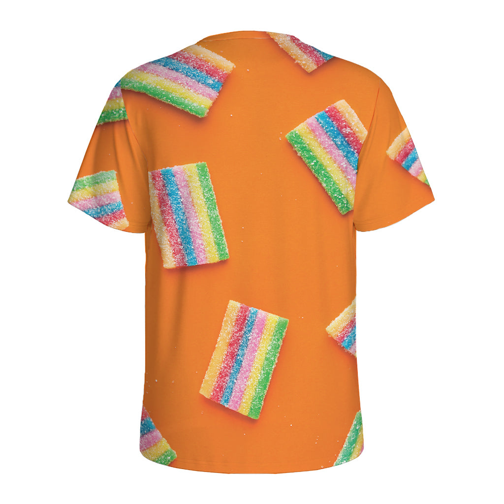 Colorful Gummy Print Men's Sports T-Shirt