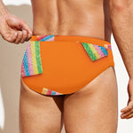 Colorful Gummy Print Men's Swim Briefs