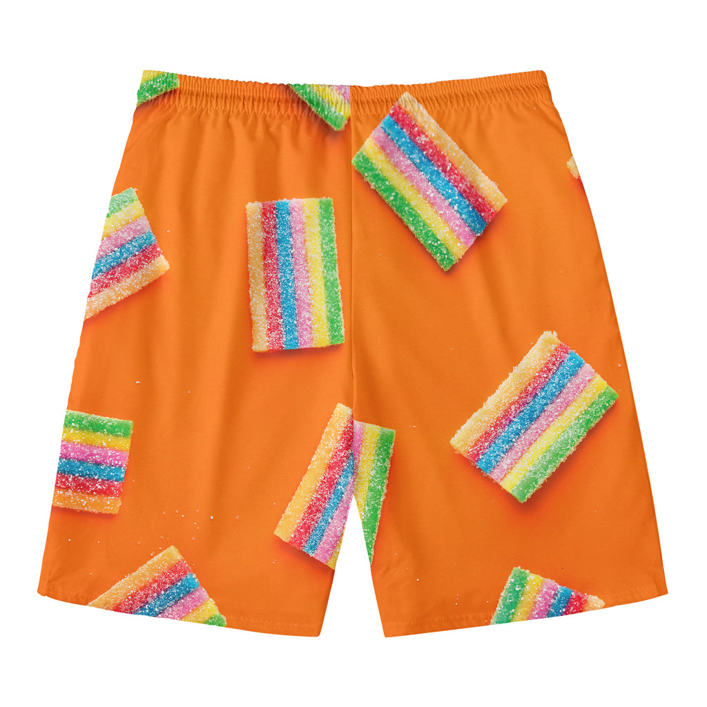 Colorful Gummy Print Men's Swim Trunks