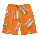Colorful Gummy Print Men's Swim Trunks