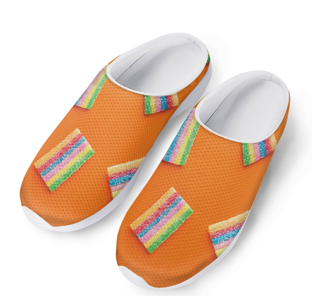 Colorful Gummy Print Mesh Casual Shoes