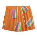 Colorful Gummy Print Mesh Shorts