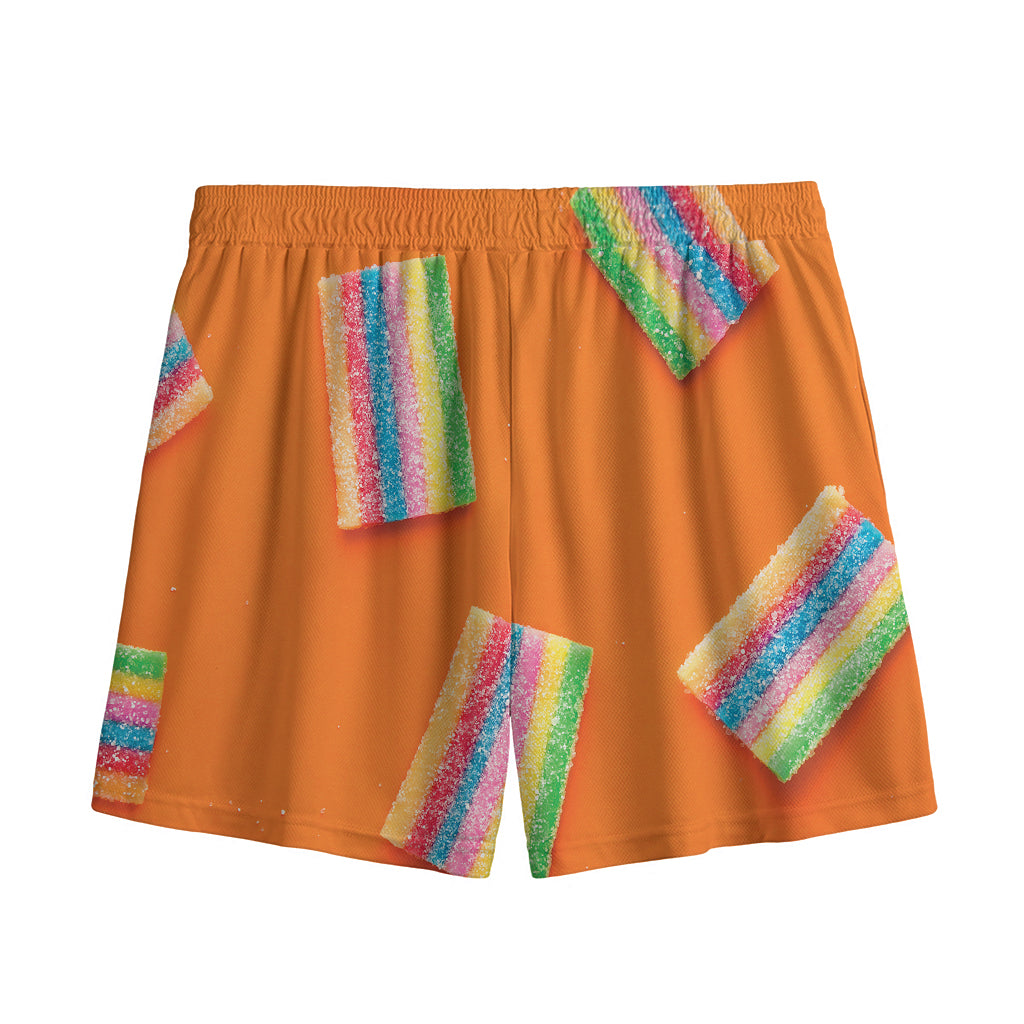 Colorful Gummy Print Mesh Shorts