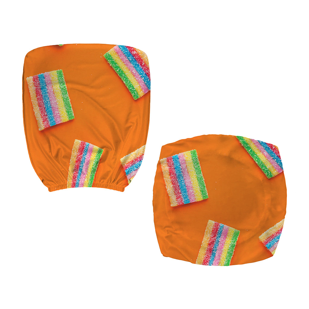Colorful Gummy Print Office Chair Cover