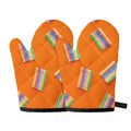 Colorful Gummy Print Oven Mitts