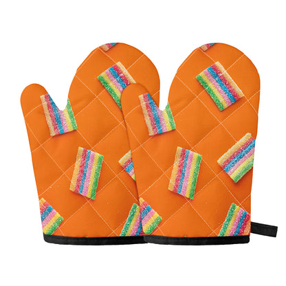 Colorful Gummy Print Oven Mitts