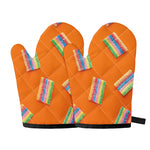 Colorful Gummy Print Oven Mitts