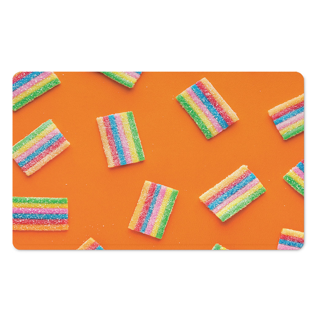 Colorful Gummy Print Polyester Doormat