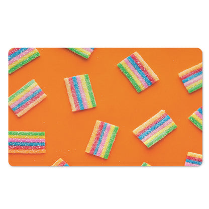 Colorful Gummy Print Polyester Doormat