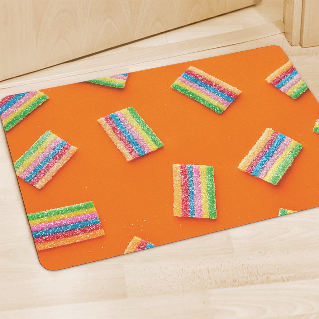 Colorful Gummy Print Polyester Doormat