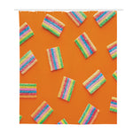 Colorful Gummy Print Polyester Shower Curtain