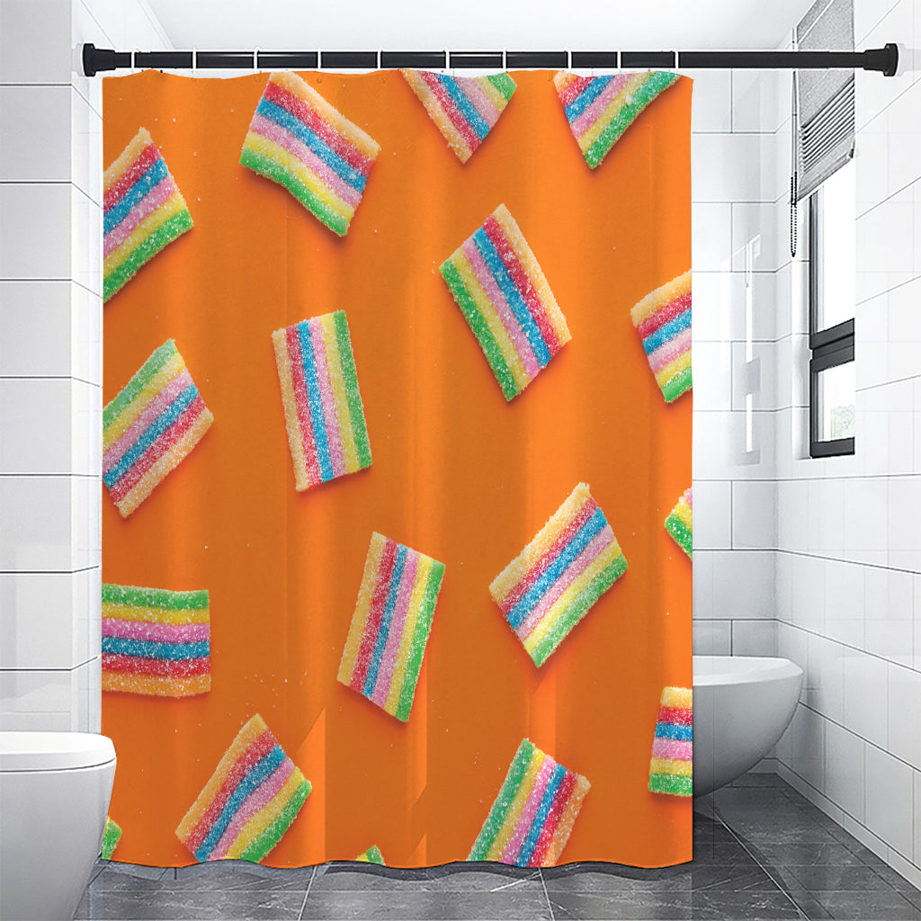 Colorful Gummy Print Premium Shower Curtain