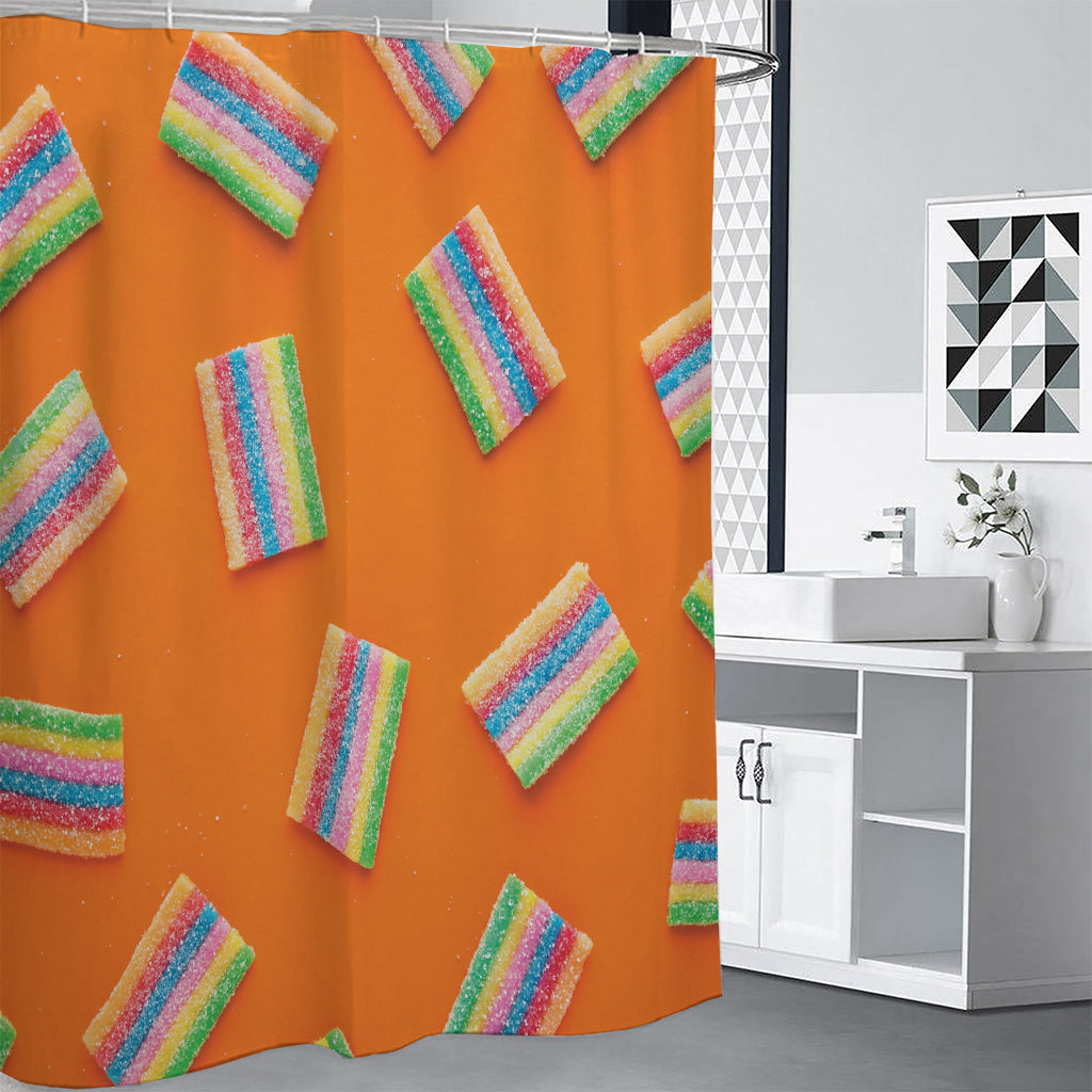 Colorful Gummy Print Premium Shower Curtain