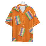 Colorful Gummy Print Rayon Hawaiian Shirt