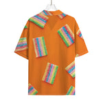 Colorful Gummy Print Rayon Hawaiian Shirt