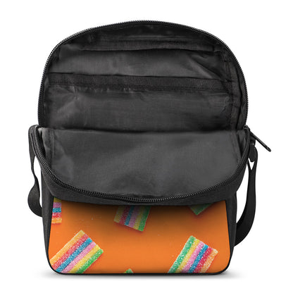 Colorful Gummy Print Rectangular Crossbody Bag