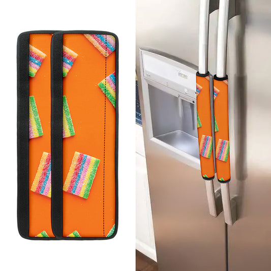 Colorful Gummy Print Refrigerator Handle Covers