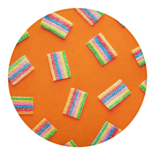 Colorful Gummy Print Round Blanket
