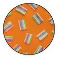 Colorful Gummy Print Round Floor Mat