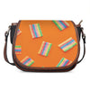 Colorful Gummy Print Saddle Bag