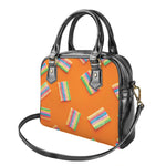 Colorful Gummy Print Shoulder Handbag