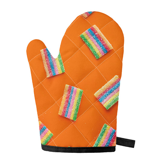 Colorful Gummy Print Single Oven Mitt