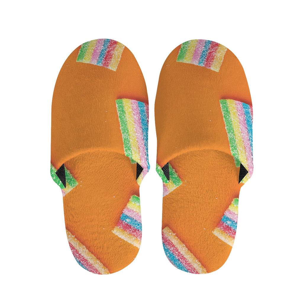 Colorful Gummy Print Slippers