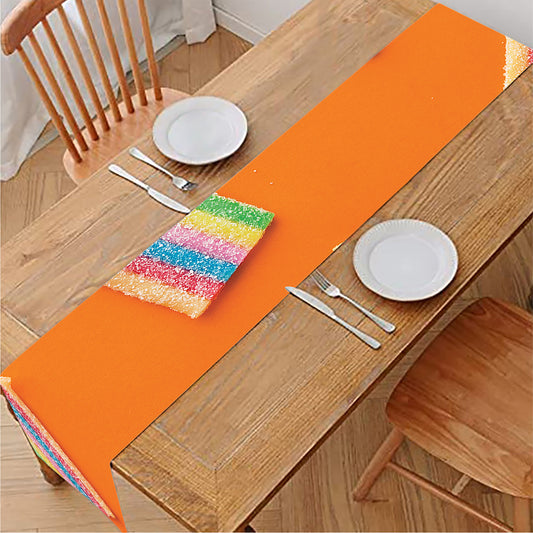 Colorful Gummy Print Table Runner