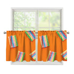 Colorful Gummy Print Tier Curtains