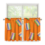 Colorful Gummy Print Tier Curtains