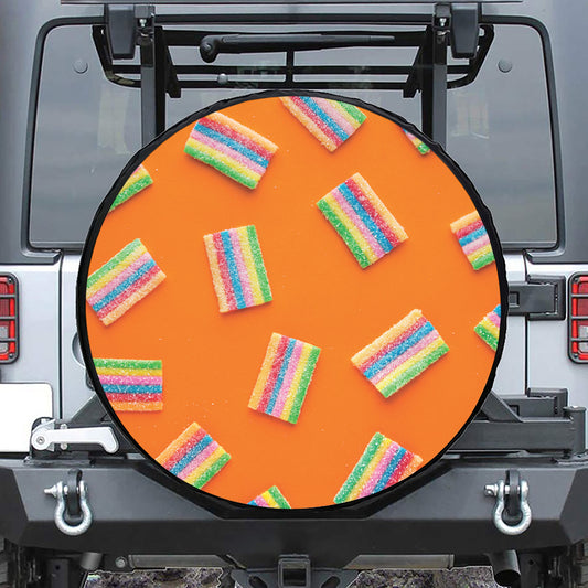 Colorful Gummy Print Tire Cover
