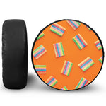Colorful Gummy Print Tire Cover