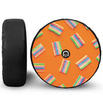 Colorful Gummy Print Tire Cover With Camera Hole
