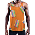 Colorful Gummy Print Men's Workout Tank Top