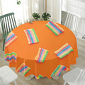 Colorful Gummy Print Waterproof Round Tablecloth
