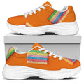 Colorful Gummy Print White Chunky Shoes