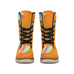 Colorful Gummy Print Winter Boots