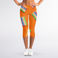 Colorful Gummy Print Women's Capri Leggings
