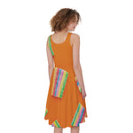 Colorful Gummy Print Women's Sleeveless Dress