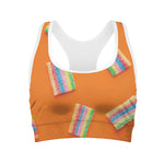 Colorful Gummy Print Women's Sports Bra