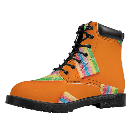 Colorful Gummy Print Work Boots