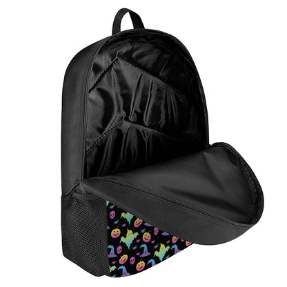 Colorful Halloween Party Pattern Print 17 Inch Backpack