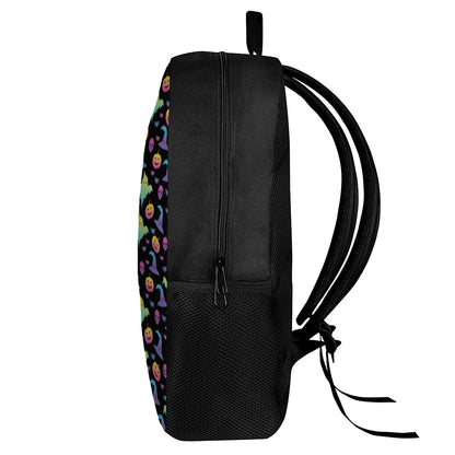 Colorful Halloween Party Pattern Print 17 Inch Backpack