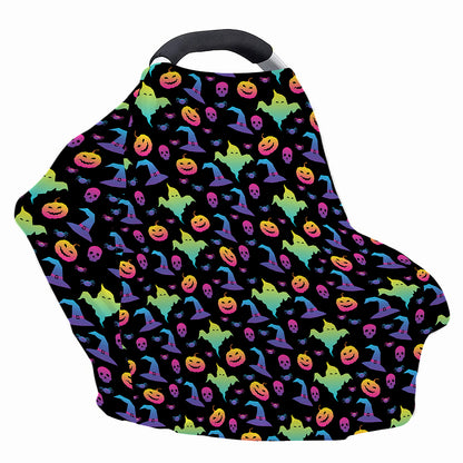 Colorful Halloween Party Pattern Print Baby Seat Cover