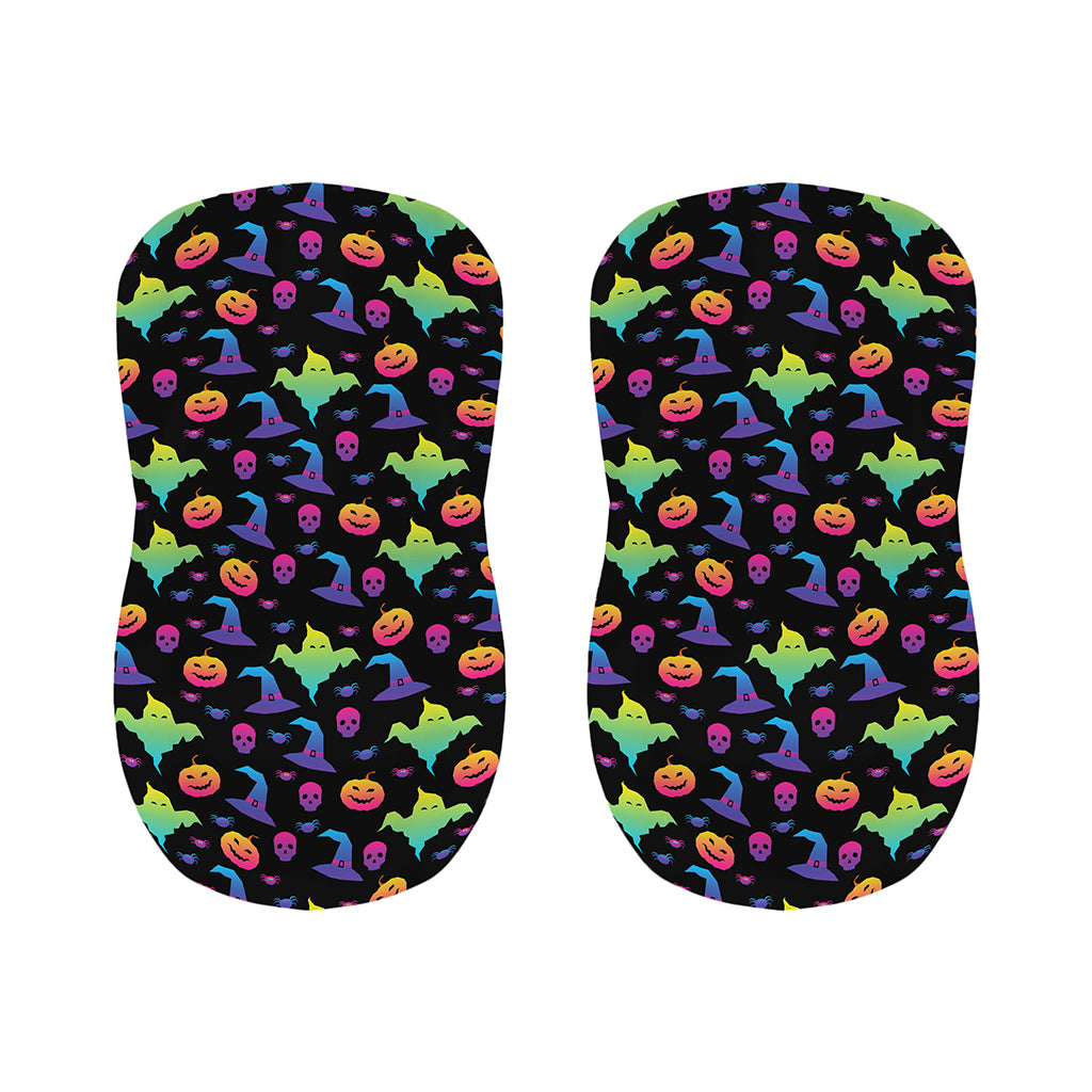 Colorful Halloween Party Pattern Print Bar Stool Covers