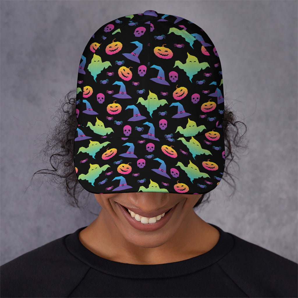 Colorful Halloween Party Pattern Print Baseball Cap