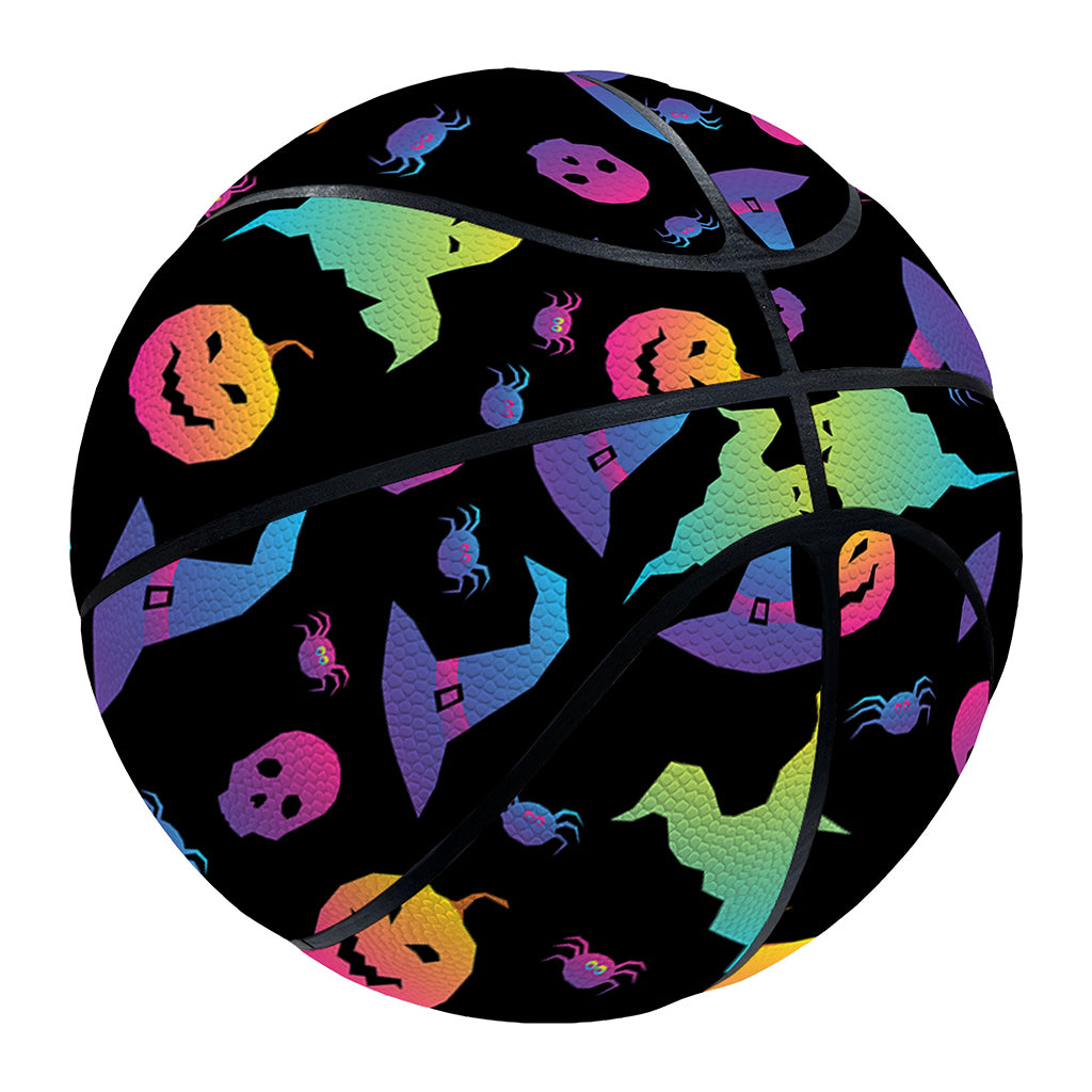Colorful Halloween Party Pattern Print Basketball