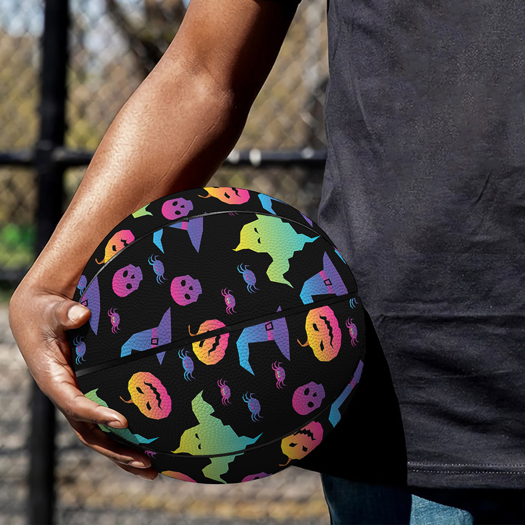 Colorful Halloween Party Pattern Print Basketball